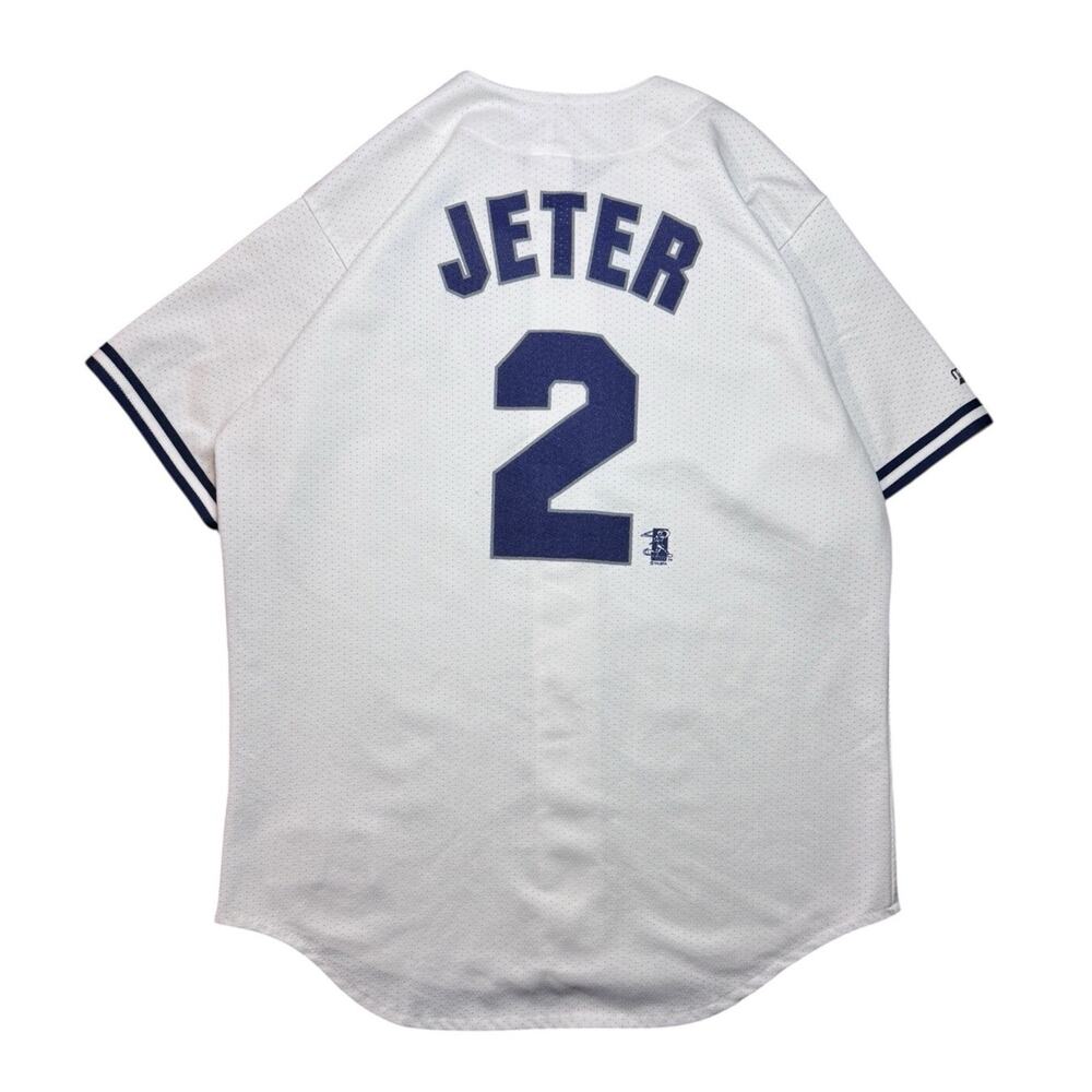 Vintage 90’s Majestic MLB New York Yankees White Baseball Jersey Large